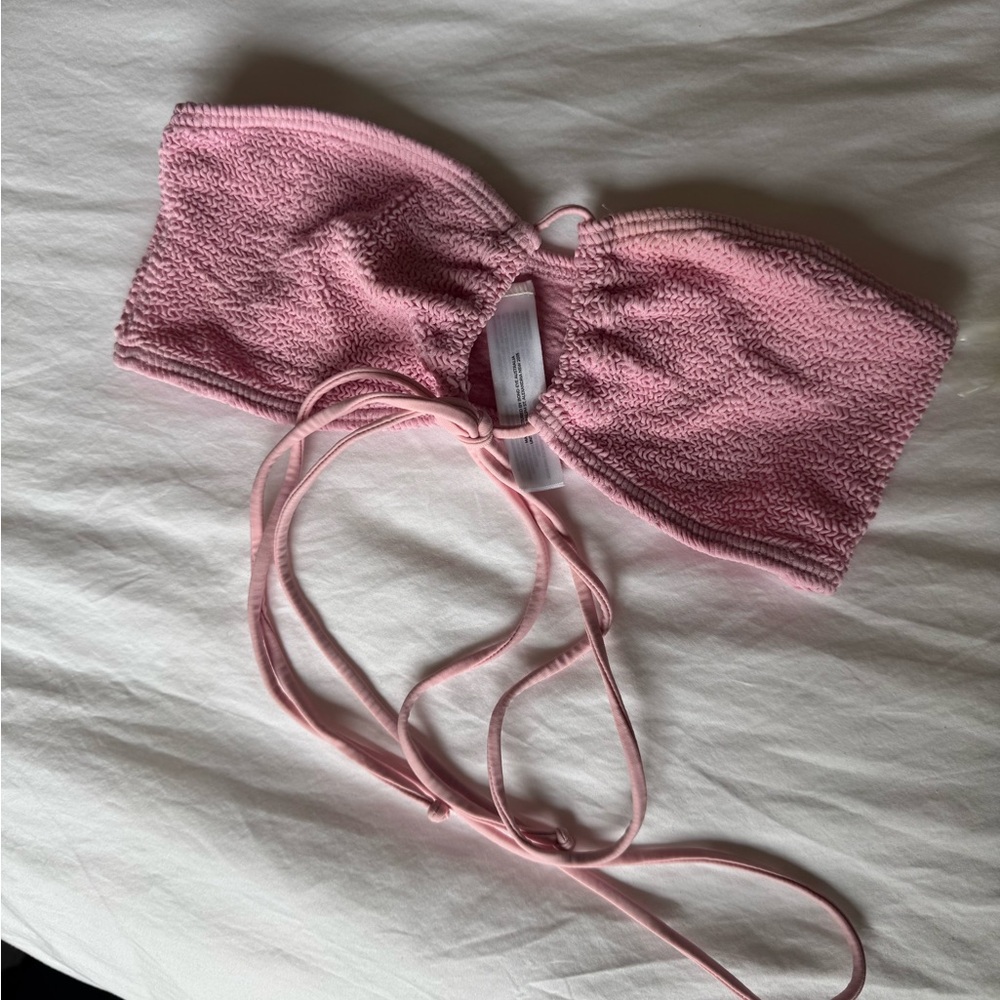 Bond-eye Pink Bandeau Bikini Top